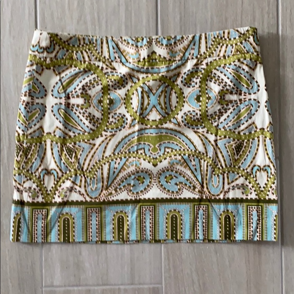J. Crew Factory NWT Paisley side zip skirt; size 8